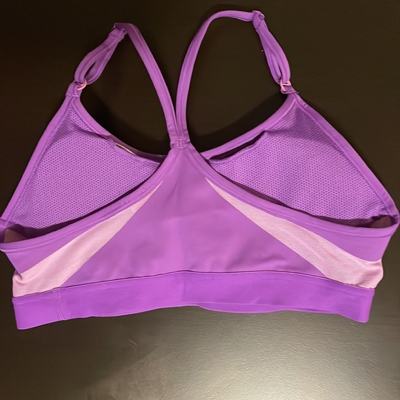 NIKE PURPLE RACER BACK SPORTS BRA WITH MESH DETAILING - Picture 2 of 8